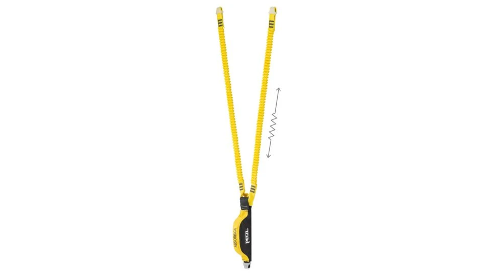 Petzl Absorbica-Y Lanyard W/Energy Absorber, Captive Carabiners 2 Petzl Absorbica-Y Lanyard W/Energy Absorber, Captive Carabiners - Image 2
